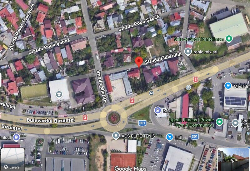 Teren construibil 354 mp, str. Fluierului, langa Profi